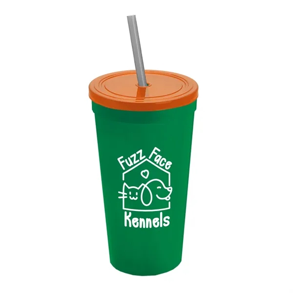 24 Oz. Stadium Cup With Straw And Lid... from ASI 40480 Koozie Group