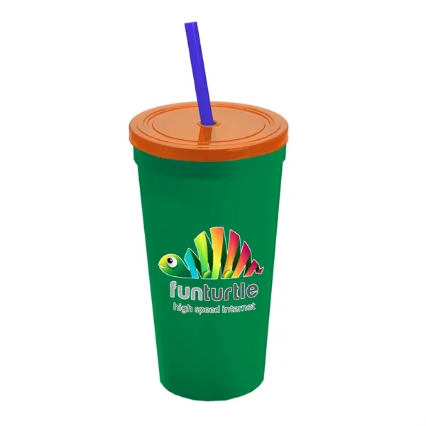24 Oz. Stadium Cup With Straw And Lid... from ASI 40480 Koozie Group