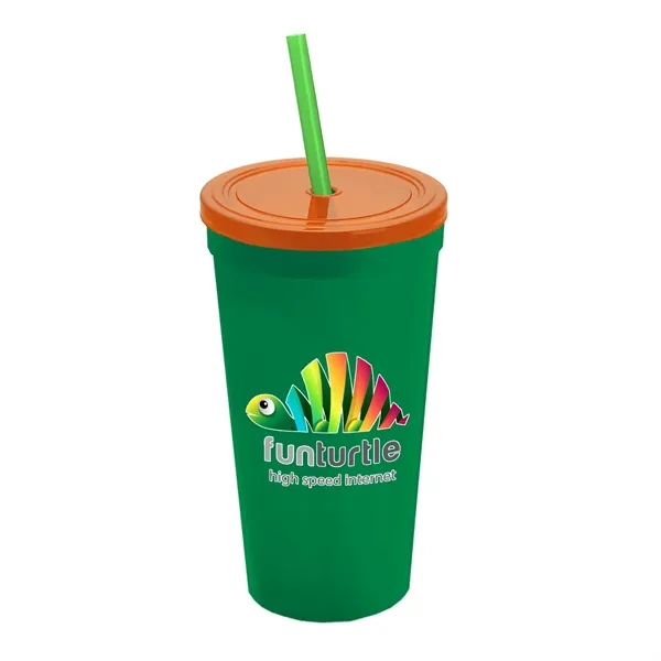 24 Oz. Stadium Cup With Straw And Lid... from ASI 40480 Koozie Group