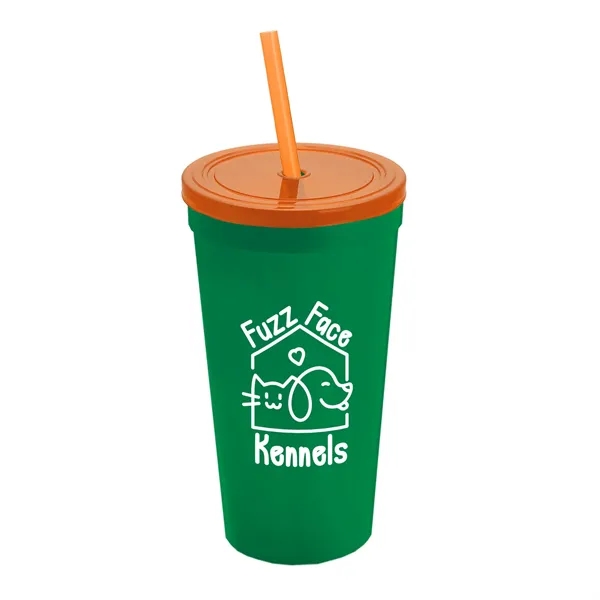 24 Oz. Stadium Cup With Straw And Lid... from ASI 40480 Koozie Group