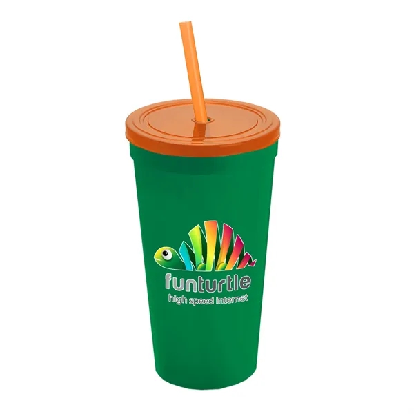 24 Oz. Stadium Cup With Straw And Lid... from ASI 40480 Koozie Group