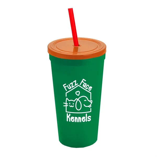 24 Oz. Stadium Cup With Straw And Lid... from ASI 40480 Koozie Group