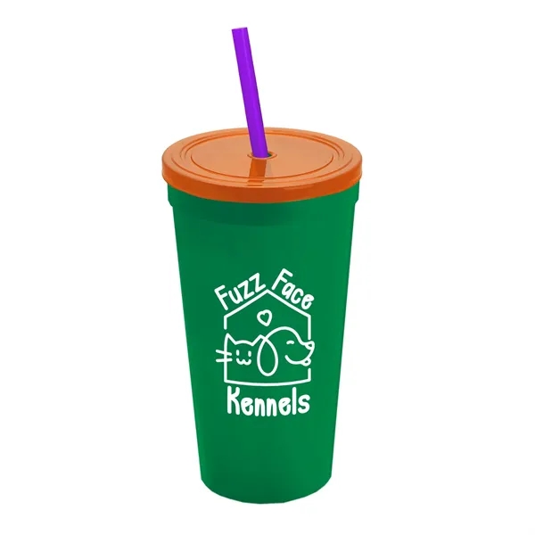 24 Oz. Stadium Cup With Straw And Lid... from ASI 40480 Koozie Group