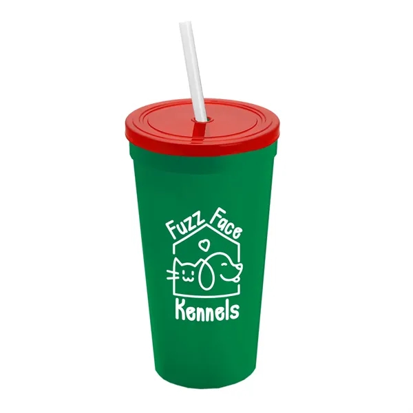 24 Oz. Stadium Cup With Straw And Lid... from ASI 40480 Koozie Group