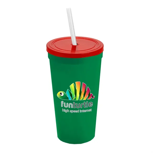 24 Oz. Stadium Cup With Straw And Lid... from ASI 40480 Koozie Group
