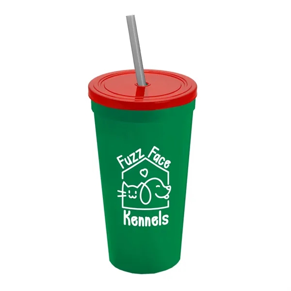 24 Oz. Stadium Cup With Straw And Lid... from ASI 40480 Koozie Group
