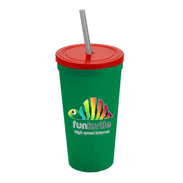 24 Oz. Stadium Cup With Straw And Lid... from ASI 40480 Koozie Group