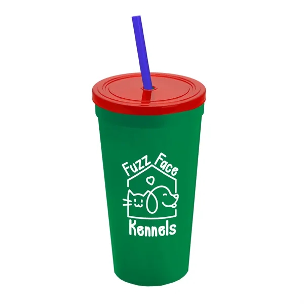 24 Oz. Stadium Cup With Straw And Lid... from ASI 40480 Koozie Group