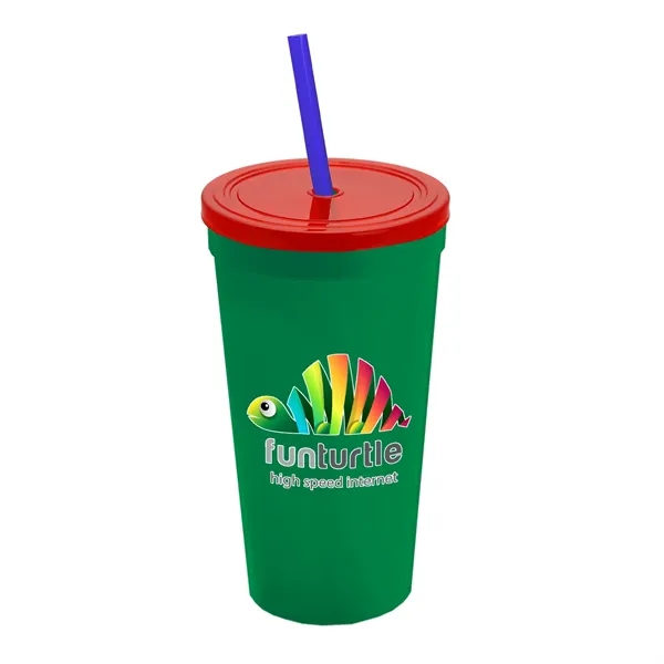 24 Oz. Stadium Cup With Straw And Lid... from ASI 40480 Koozie Group