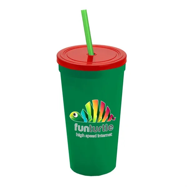 24 Oz. Stadium Cup With Straw And Lid... from ASI 40480 Koozie Group