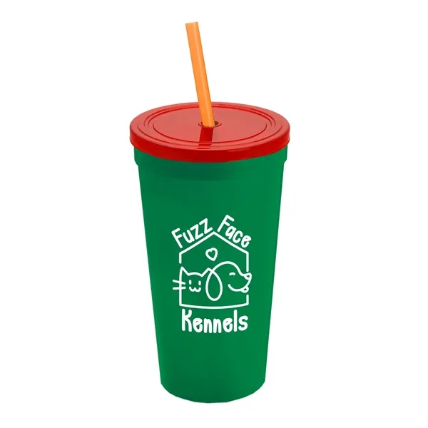 24 Oz. Stadium Cup With Straw And Lid... from ASI 40480 Koozie Group