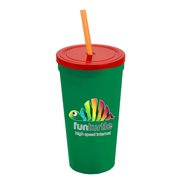 24 Oz. Stadium Cup With Straw And Lid... from ASI 40480 Koozie Group