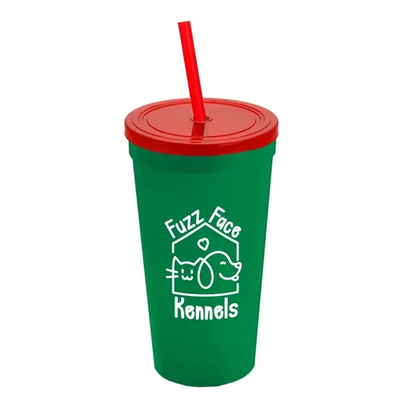 24 Oz. Stadium Cup With Straw And Lid... from ASI 40480 Koozie Group