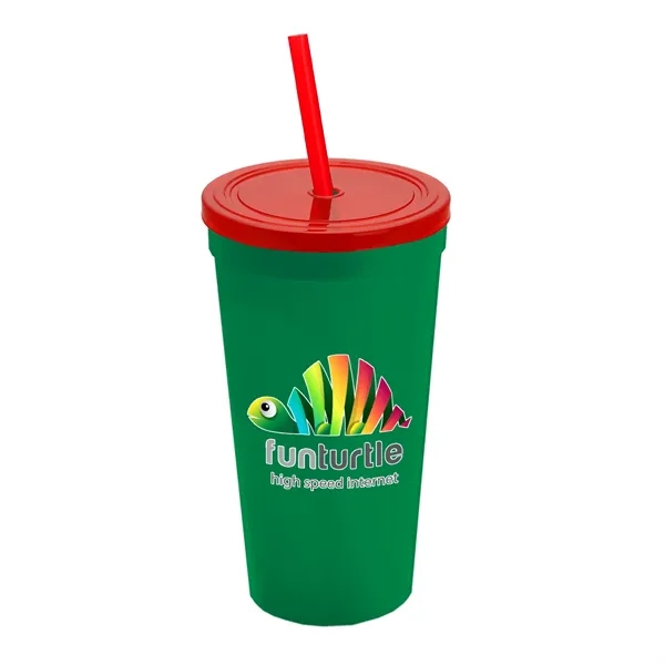 24 Oz. Stadium Cup With Straw And Lid... from ASI 40480 Koozie Group