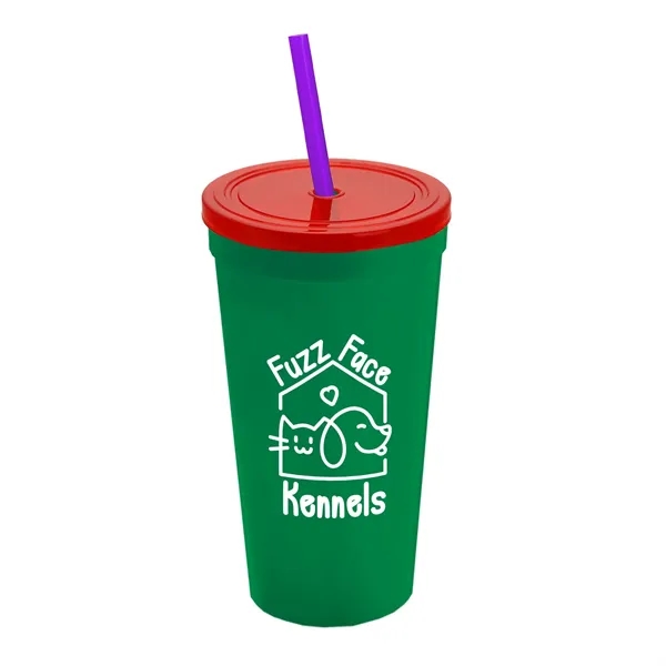 24 Oz. Stadium Cup With Straw And Lid... from ASI 40480 Koozie Group
