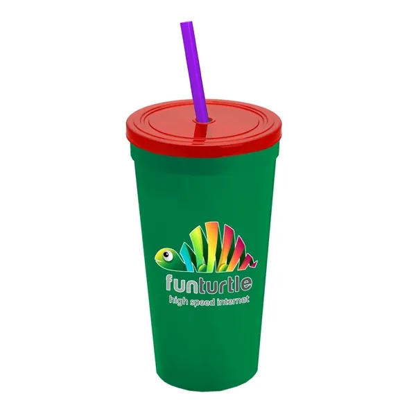 24 Oz. Stadium Cup With Straw And Lid... from ASI 40480 Koozie Group