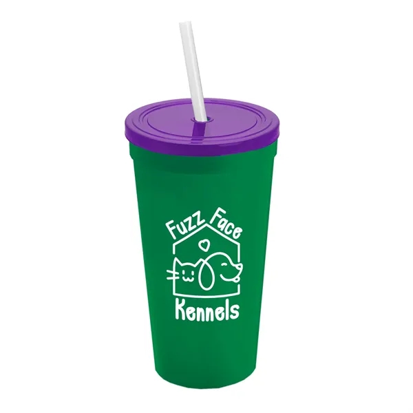 24 Oz. Stadium Cup With Straw And Lid... from ASI 40480 Koozie Group