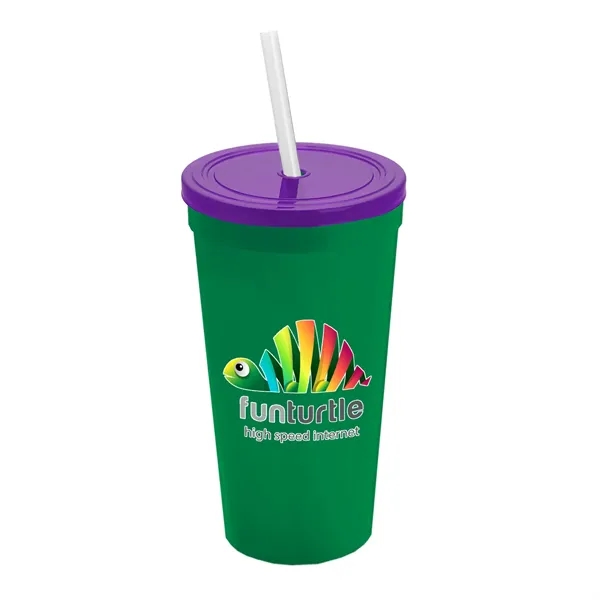 24 Oz. Stadium Cup With Straw And Lid... from ASI 40480 Koozie Group