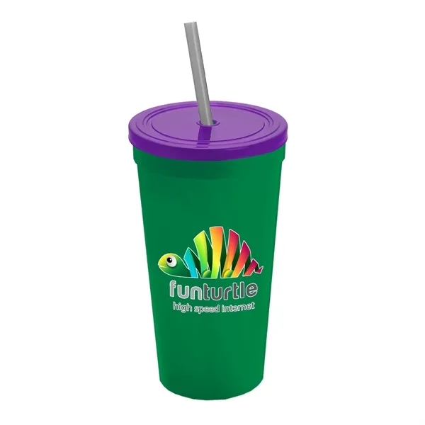 24 Oz. Stadium Cup With Straw And Lid... from ASI 40480 Koozie Group
