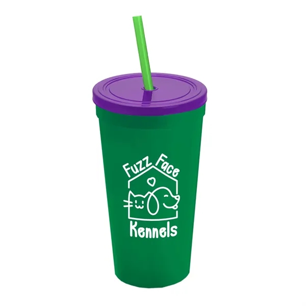 24 Oz. Stadium Cup With Straw And Lid... from ASI 40480 Koozie Group