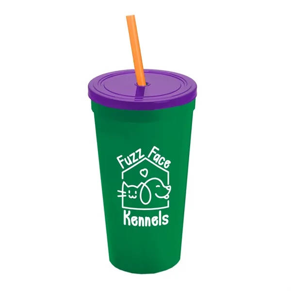 24 Oz. Stadium Cup With Straw And Lid... from ASI 40480 Koozie Group