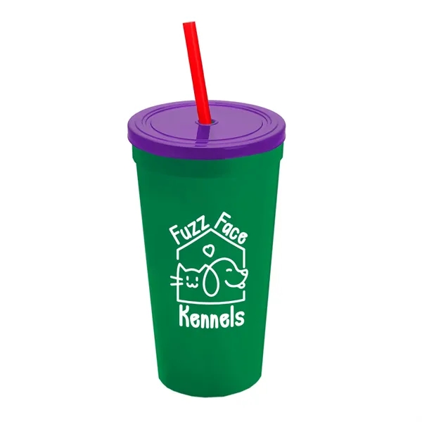 24 Oz. Stadium Cup With Straw And Lid... from ASI 40480 Koozie Group