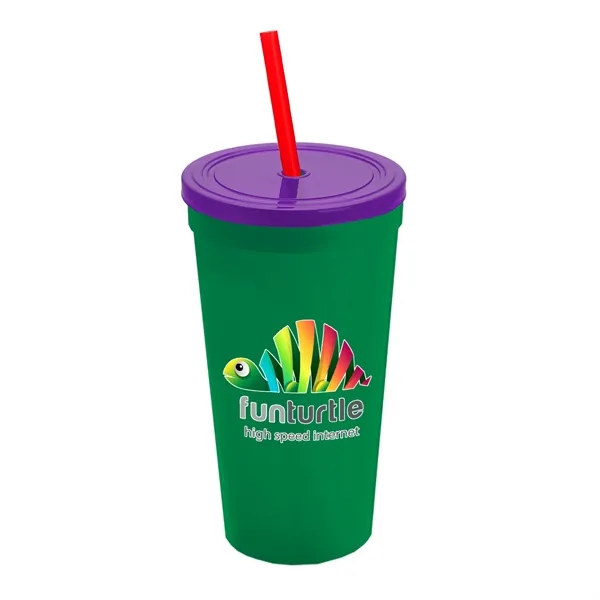 24 Oz. Stadium Cup With Straw And Lid... from ASI 40480 Koozie Group