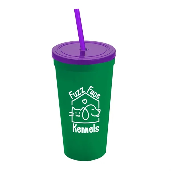 24 Oz. Stadium Cup With Straw And Lid... from ASI 40480 Koozie Group