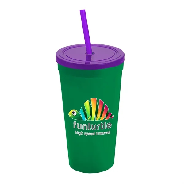24 Oz. Stadium Cup With Straw And Lid... from ASI 40480 Koozie Group