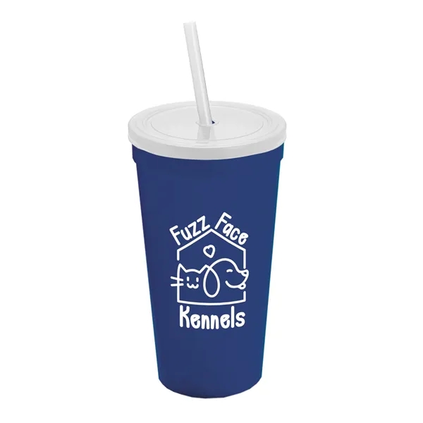 24 Oz. Stadium Cup With Straw And Lid... from ASI 40480 Koozie Group