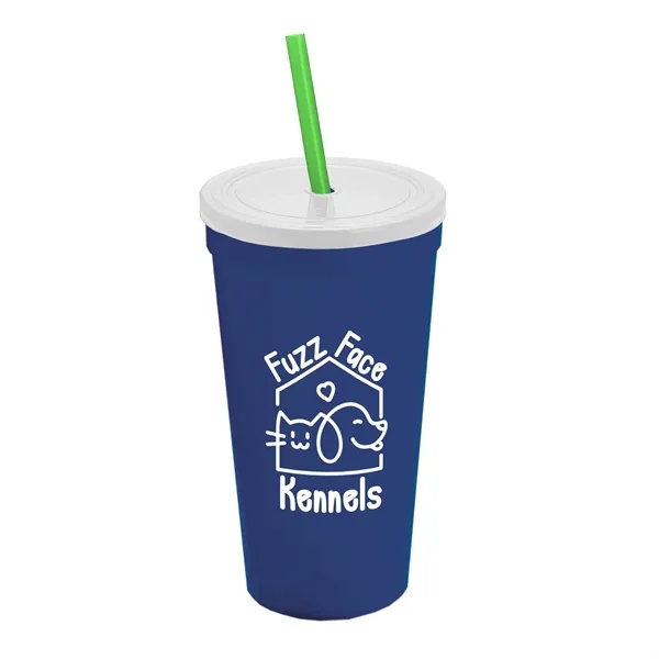 24 Oz. Stadium Cup With Straw And Lid... from ASI 40480 Koozie Group