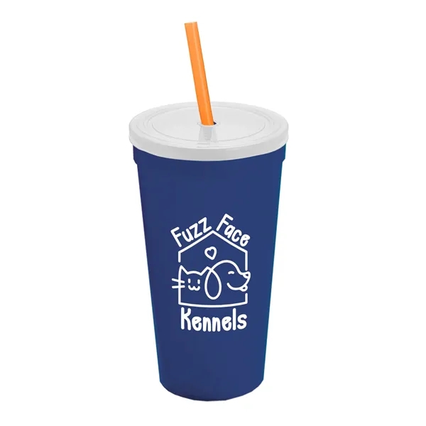 24 Oz. Stadium Cup With Straw And Lid... from ASI 40480 Koozie Group