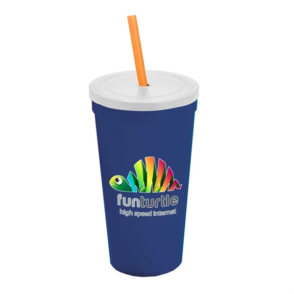 24 Oz. Stadium Cup With Straw And Lid... from ASI 40480 Koozie Group