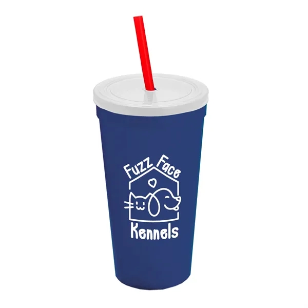 24 Oz. Stadium Cup With Straw And Lid... from ASI 40480 Koozie Group