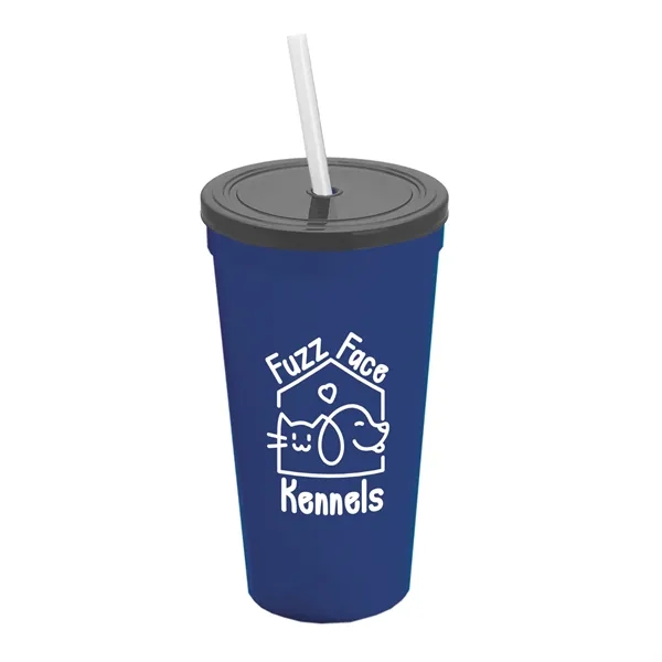 24 Oz. Stadium Cup With Straw And Lid... from ASI 40480 Koozie Group