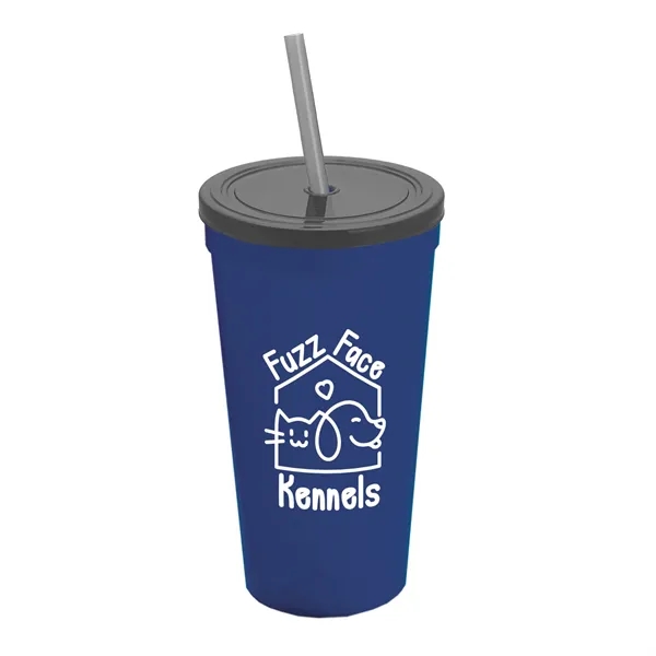 24 Oz. Stadium Cup With Straw And Lid... from ASI 40480 Koozie Group