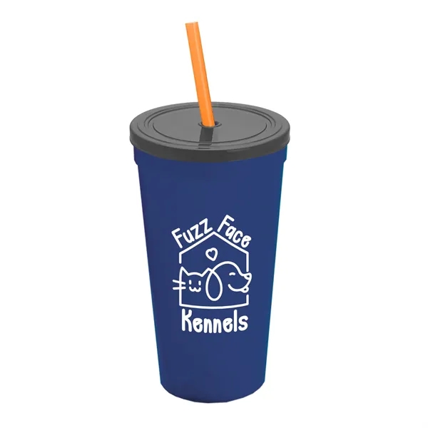 24 Oz. Stadium Cup With Straw And Lid... from ASI 40480 Koozie Group
