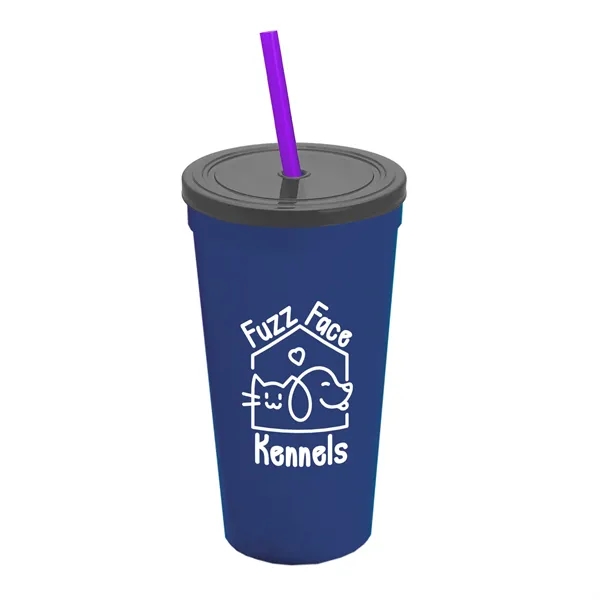 24 Oz. Stadium Cup With Straw And Lid... from ASI 40480 Koozie Group