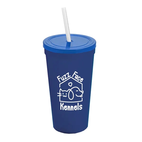 24 Oz. Stadium Cup With Straw And Lid... from ASI 40480 Koozie Group