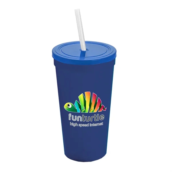 24 Oz. Stadium Cup With Straw And Lid... from ASI 40480 Koozie Group