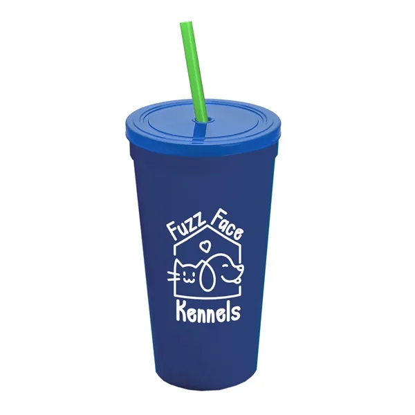 24 Oz. Stadium Cup With Straw And Lid... from ASI 40480 Koozie Group