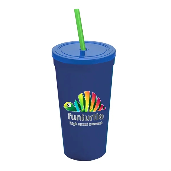 24 Oz. Stadium Cup With Straw And Lid... from ASI 40480 Koozie Group