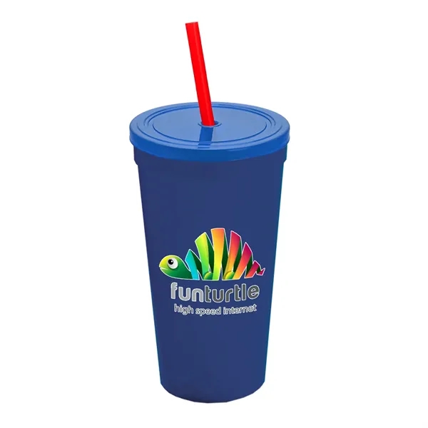 24 Oz. Stadium Cup With Straw And Lid... from ASI 40480 Koozie Group