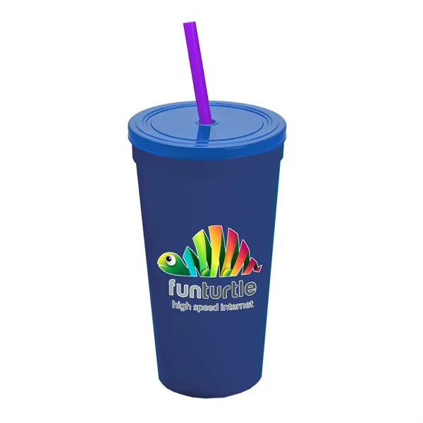 24 Oz. Stadium Cup With Straw And Lid... from ASI 40480 Koozie Group