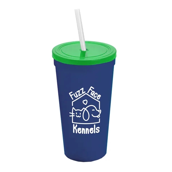 24 Oz. Stadium Cup With Straw And Lid... from ASI 40480 Koozie Group