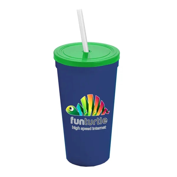 24 Oz. Stadium Cup With Straw And Lid... from ASI 40480 Koozie Group