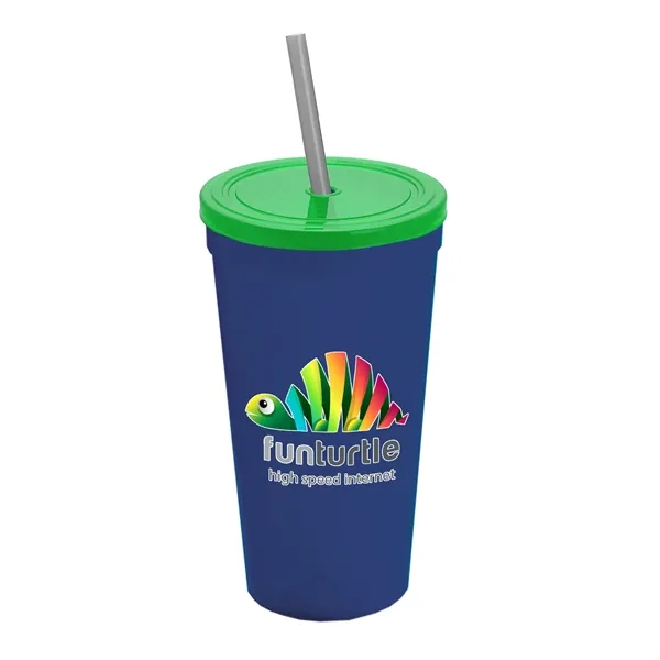 24 Oz. Stadium Cup With Straw And Lid... from ASI 40480 Koozie Group