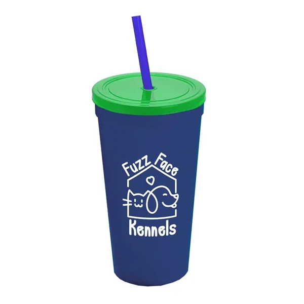 24 Oz. Stadium Cup With Straw And Lid... from ASI 40480 Koozie Group