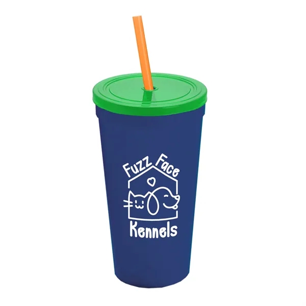 24 Oz. Stadium Cup With Straw And Lid... from ASI 40480 Koozie Group