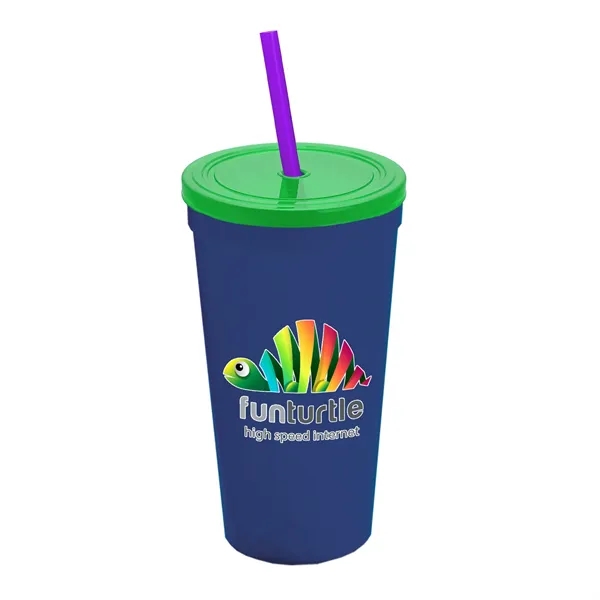 24 Oz. Stadium Cup With Straw And Lid... from ASI 40480 Koozie Group